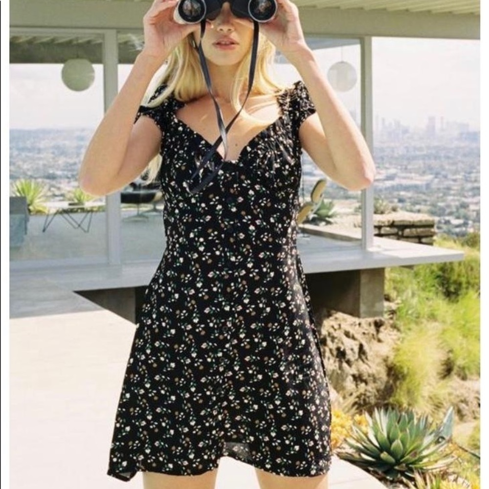 With Jean Black Floral Midnight Tulip Isabelle Dress